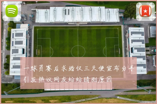 一球员赛后求婚仅三天便宣布分手引发热议网友纷纷猜测原因